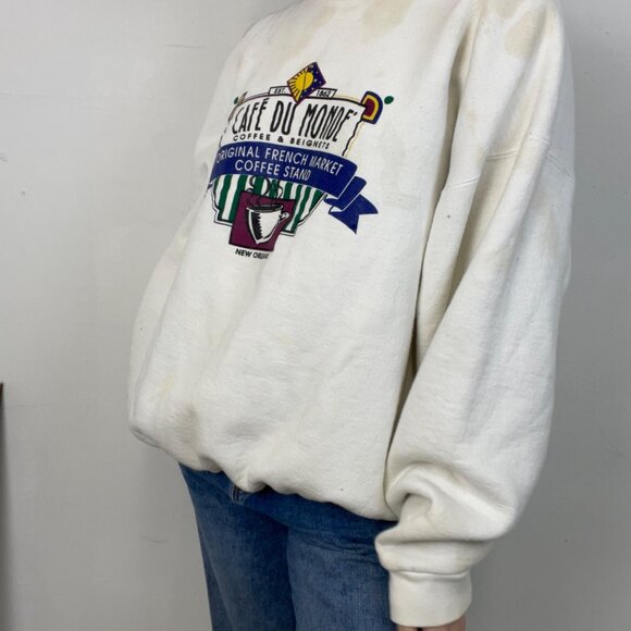 XL Vintage Café du Monde New Orleans Lee Crewneck - Picture 3 of 7